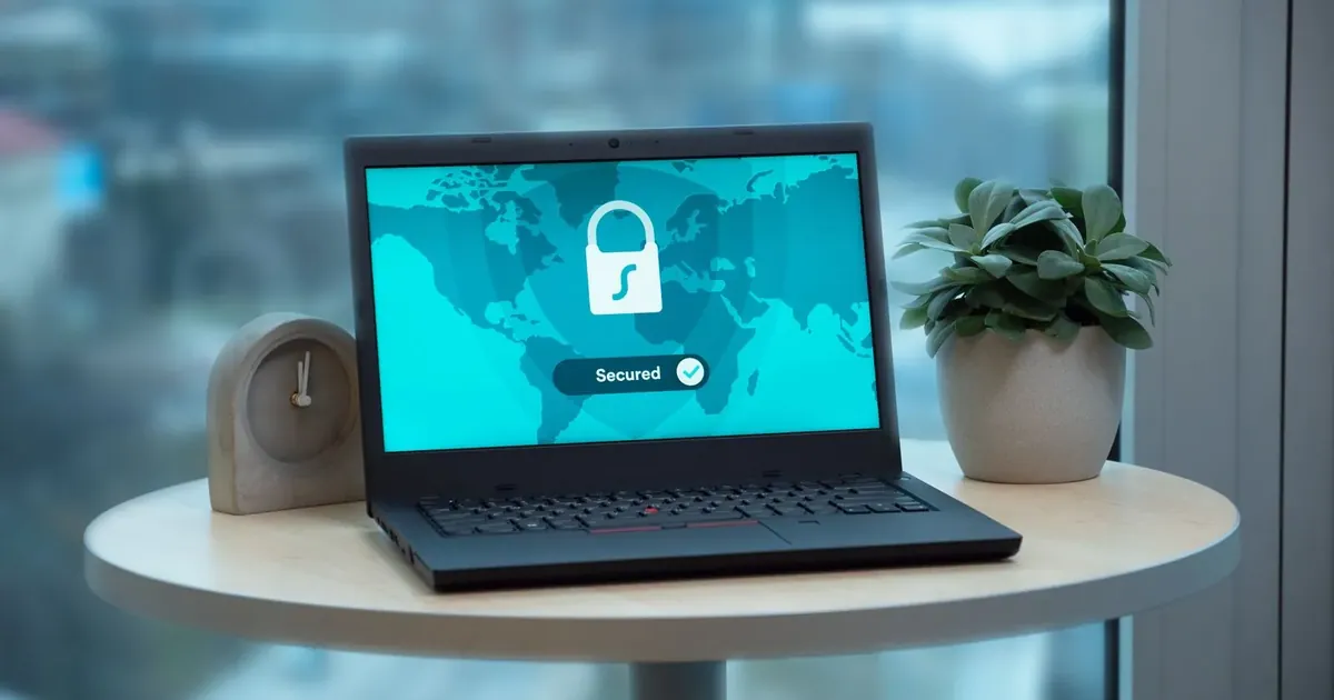 Notebook se zámkem na obrazovce