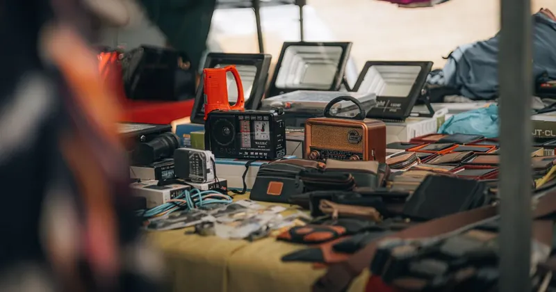 Použitá elektronika na predaj na bazári